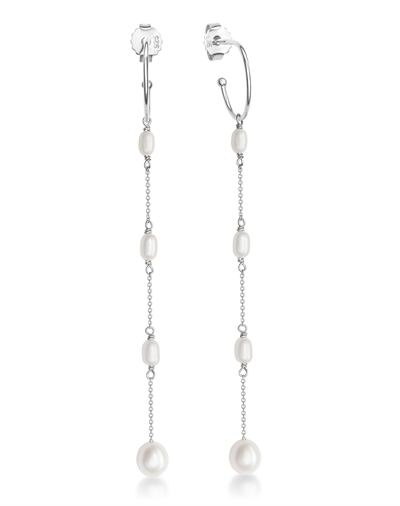 Pearl Earrings with chain